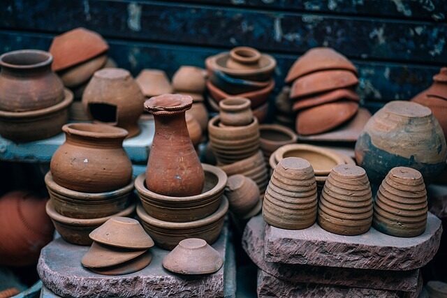 ancient, pottery, pots