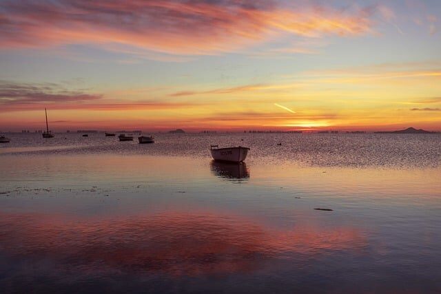 boat, sea, sunset, vuelos, ecuador, tipo, tour