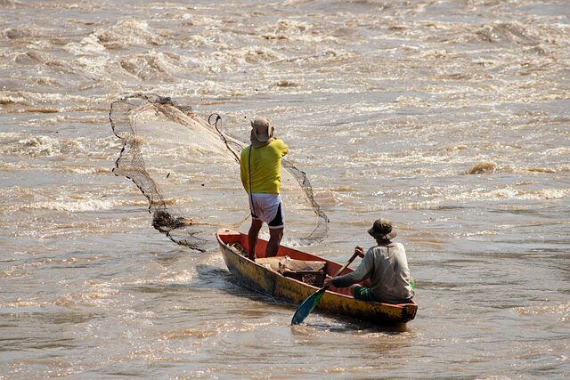 fishermen, fishing, boat